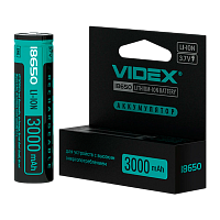 Аккумулятор Li-ion Videx 18650 BOX1 3000mAh с/з (1/20/160)