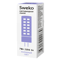 Лампа светодиодная Sweko JCD G4 7W 6500К 230V "Кукуруза" (1/10/100)