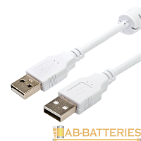 Кабель Atcom USB (m)-USB (m) 1.8м силикон белый (1/10/250)