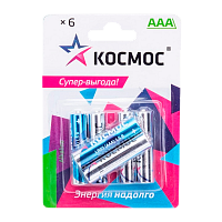 #Батарейка Космос LR03 AAA BL6 Alkaline 1.5V (6/72/432)