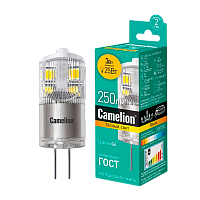 Лампа светодиодная Camelion JD G4 3W 220V рефлектор прозрачная (1/10/500)