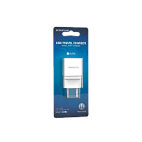 Сетевое З/У Borofone BA19A 1USB 1.0A белый (1/65/260) 