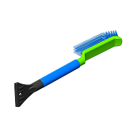 Щетка для автомобиля Brumex OKTAN сметка 42.5см со скребком зеленый (1/40)