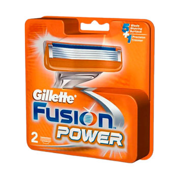 Сменные кассеты Gillette "FUSION POWER" 5 лезвий 2шт. (цена за 1 шт) (2/20)