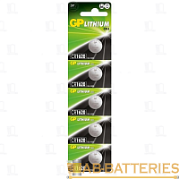 Батарейка GP CR1620 BL5 Lithium 3V (5/100/2000) R