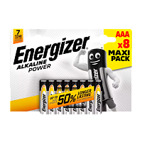 Батарейка Energizer Alkaline power LR03 AAA BL8 Alkaline 1.5V (8/96)