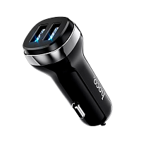 Автомобильное З/У HOCO Z40 2USB 2.4A черный (1/12/120)