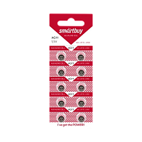 Батарейка Smartbuy G11/LR721/LR58/362A/162 BL10 Alkaline 1.5V (10/200/2000)