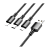 Кабель Borofone BX72 USB (m)-Lightning/Type-C/microUSB (m) 1.0м 2.0A нейлон черный (1/360)