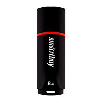 Флеш-накопитель Smartbuy Crown 8GB USB2.0 пластик черный