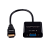 Переходник GoPower HDMI (m)-VGA (f) с питанием со звуком черный Premium Zip-Lock c подвесом (1/200)