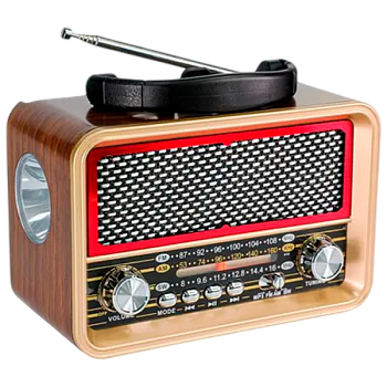 Радиоприемник DEESPI S1212 RE-03 пластик BT/AM/FM/SW/USB/AUX/MicroSD РЕТРО-стиль