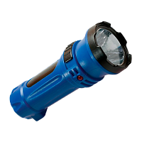 Фонарь туристический Космос 102 0.5W 1LED от аккумулятора прямая подзарядка синий (1/25/100)