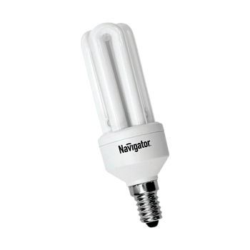 Лампа люминесцентная Navigator 3U E14 11W 2700К 220-240V U-образная (1/12/60)