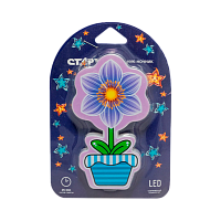 Ночник Старт "Цветок" NL 3LED 0.5W 220V синий