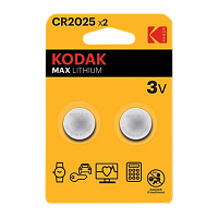 Батарейка Kodak MAX CR2025 BL2 Lithium 3V (2/60/240) 