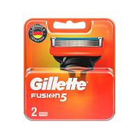 Сменные кассеты Gillette FUSION (RUS) 5 лезвий 2шт. (цена за 1 шт) (2/20)