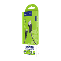 Кабель HOCO X24 USB (m)-Lightning (m) 1м 2.4A TPE черный (1/31/310)