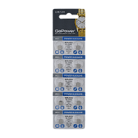 Батарейка GoPower G1/LR621/LR60/364A/164 BL10 Щелочная 1.5V отрывные (10/100/3600)