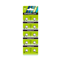 Батарейка Ergolux G4/LR626/LR66/377A/177 BL10 Alkaline 1.5V (10/100/2000)