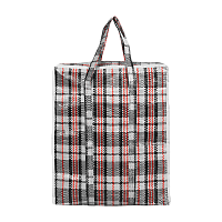 Сумка на молнии "Клетка" Рыжий кот  40х35х15см (1/12/240)