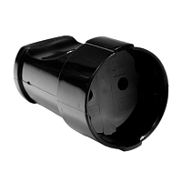 Розетка штепсельная Volsten S1-M12 10A Б/З черный (1/20/200)