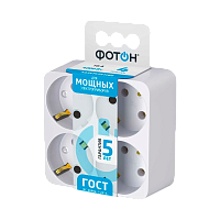 Разветвитель Фотон АМ 16-4Е 4р.С/З 16A белый (1/12/72)