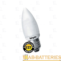 Лампа энергосберегающая Navigator C35 E27 9W 2700К 230V свеча (1/10/100)