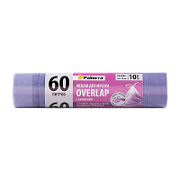 Мешки для мусора Paterra OVERLAP 60л ПНД 10шт. с завязками (1/25)