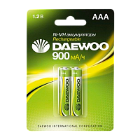 Аккумулятор бытовой Daewoo HR03 AAA BL2 NI-MH 900mAh (2/20/100) 