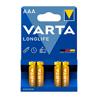 Батарейка Varta LONGLIFE LR03 AAA BL4 Alkaline 1.5V (4103) (4/96)