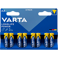 Батарейка Varta LONGLIFE POWER (HIGH ENERGY) LR6 AA BL8 Alkaline 1.5V (4906) (8/160)