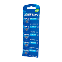Батарейка ROBITON STANDARD R-AG11-0-BL5 (0% Hg) AG11 LR721 361 LR58 BL5