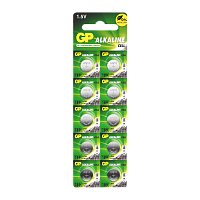 Батарейка GP G10/LR1130/LR54/389A/189 BL10 Alkaline 1.5V отрывные (10/250/5000) R
