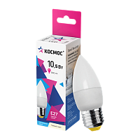 Лампа светодиодная Космос CN E27 6.5W 3000К 220V свеча матовая (1/10/80)