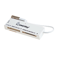 Картридер Smartbuy 717 USB2.0 SD/microSD/MS/M2 белый 