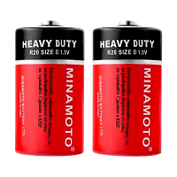Батарейка Minamoto R20 D Shrink 2 Heavy Duty 1.5V (2/24/288)