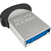 Флеш-накопитель SanDisk Ultra Fit CZ43 64GB USB3.0 пластик черный