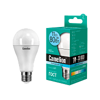 Лампа светодиодная Camelion A60 E27 11W 84К 170-265V груша матовая