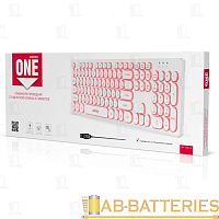 Клавиатура проводная Smartbuy 328 ONE классическая USB 1.5м мультимед. белый (1/20) 