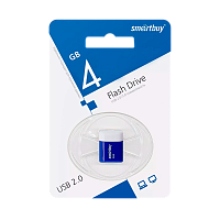 Флеш-накопитель Smartbuy Lara 4GB USB2.0 пластик синий 