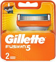 Сменные кассеты Gillette "FUSION" 5 лезвий 2шт. (цена за 1 шт) (2/20)