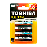 Батарейка Toshiba LR6 AA BL4 Alkaline 1.5V (4/48/192) 