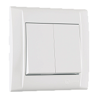 Выключатель Makel Defne 2-клав.10A пластик белый 42001003 (1/12)