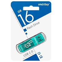 Флеш-накопитель Smartbuy Glossy 16GB USB2.0 пластик зеленый