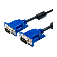 Кабель Atcom AT9150 VGA (m)-VGA (m) 5.0м силикон стаб.напр. черный синий в пакете (1/40)
