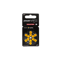 Батарейка PowerOne ZA10 Evolution BL6 Zinc Air 1.45V (6/60/300)