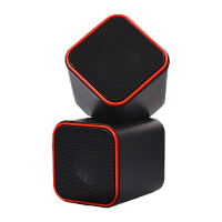 Колонки 2.0 Smartbuy CUTE 6W USB+Jack 3.5мм черный оранжевый (1/60)