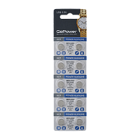 Батарейка GoPower G9/LR936/LR45/394A/194 BL10 Щелочная 1.55V (10/100/3600)