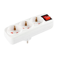 Разветвитель Vikey ТС.3-3з 3р.С/З 16A белый